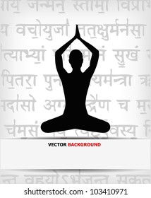 abstract yoga background - vector illustration
