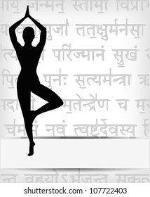abstract yoga background - vector illustration