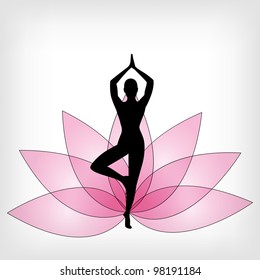 abstract yoga background - vector illustration