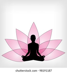 abstract yoga background - vector illustration