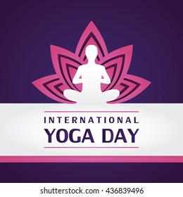 abstract yoga day background vector illustration