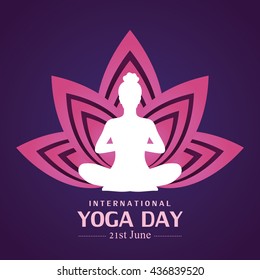 abstract yoga day background vector illustration