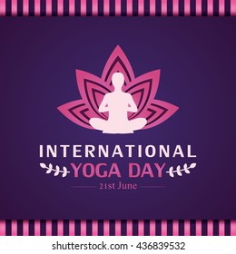 abstract yoga day background vector illustration