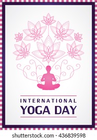 abstract yoga day background vector illustration