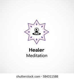 abstract yoga and health care business logo concept