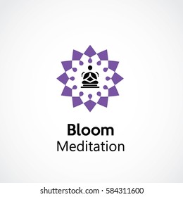 abstract yoga and health care business logo concept