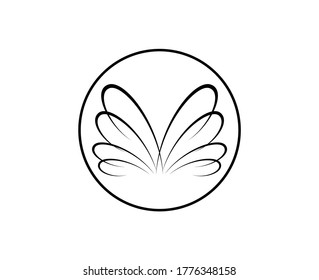 Resumen del logo lineal humano del yoga. Blootipo de balance de flores de persona de hilo. Spa creativo