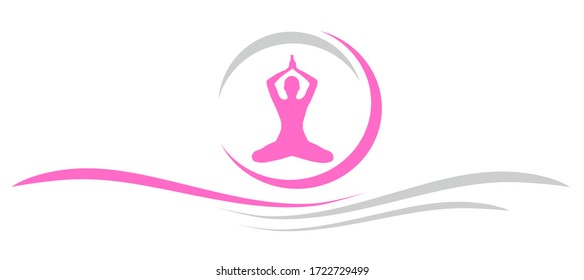 ilustración abstracta de yoga en calidad vectorial
