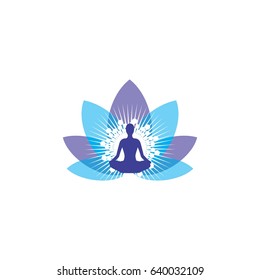 abstract yoga logo