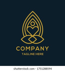 Abstract yoga logo suitable for your company