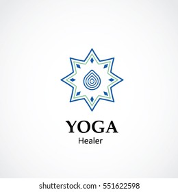 abstract yoga logo symbol