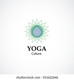 abstract yoga logo symbol