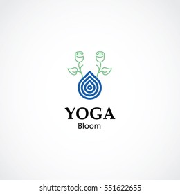 abstract yoga logo symbol