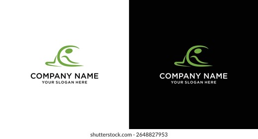 Abstract Yoga Logo Template Design. Graphic Design Elements For Spa, Fitness, Meditation and Yoga. Vector Illustration.