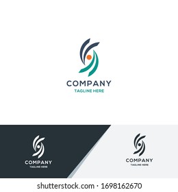 Abstract Yoga Logo. A unique, exclusive, elegant, professional, clean, simple, modern logo. Great logo for any company with strong feels, It would be perfect for your company