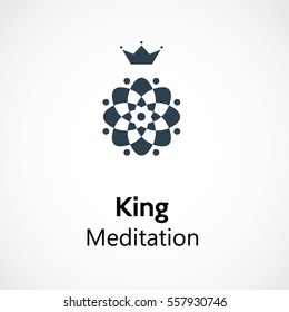 abstract yoga mandala business logo template