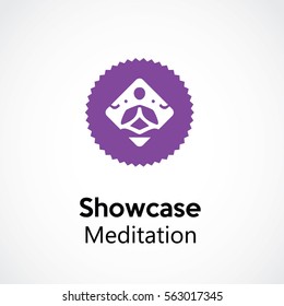 abstract yoga mandala business logo template