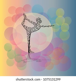 Abstract yoga pose