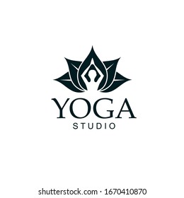 icono de pose abstracta de yoga aislado en fondo blanco