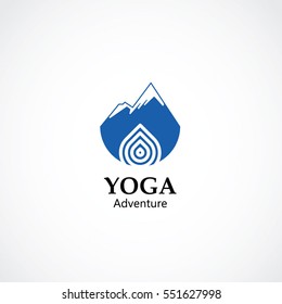 abstract yoga symbol logo 