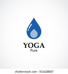 abstract yoga symbol logo 