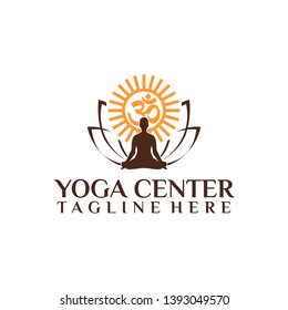 Abstract Yoga Wellness Meditation Logo Design Template