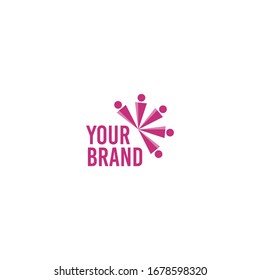 abstract youth organization logos with human illustrations suitable for the needs of your business, company and organization