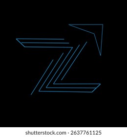 Abstract Z Arrow Logo Simple