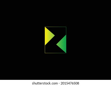 Resumen de la letra z logotipo minimalista inicial 