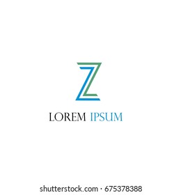 abstract Z letter logo design