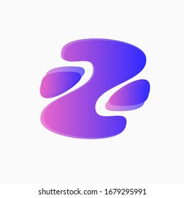 
Logo de la letra Z abstracta con degradado. Signo moderno y moderno para la tecnología o el negocio de las nuevas empresas.