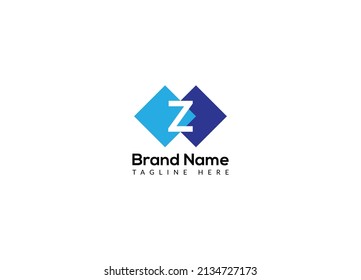 Abstract Z letter modern initial lettermarks logo design