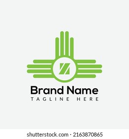 Abstract Z letter modern initial logo design