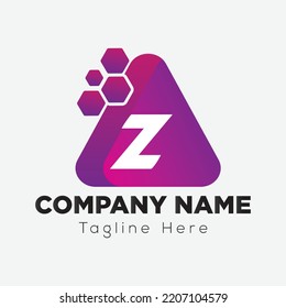 Resumen Letra Z diseño moderno de marcas de papel iniciales