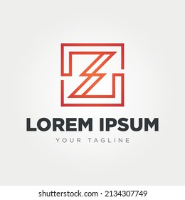 Abstract Z letter with power electricity concept logo