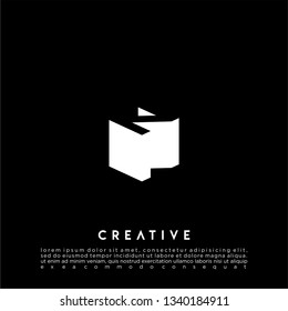 abstract Z logo letter in 3d shadow design concept