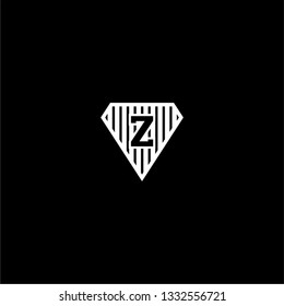 abstract Z logo letter in badge shield shape design concept