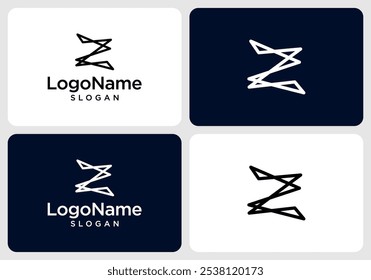 Vector de arte de línea de logotipo Z Abstractas, ilustración de letra Z, signo y símbolo de letra Z