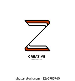 Abstract Z logo on a white background