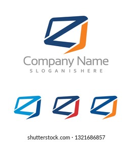 Abstract Z Speak Chat Box Logo Template