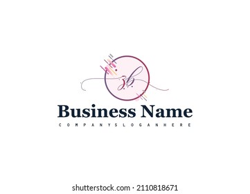 Abstract zb letter modern initial lettermarks logo design