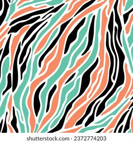 Abstract zebra, animal skin pattern. Vector Illustration.