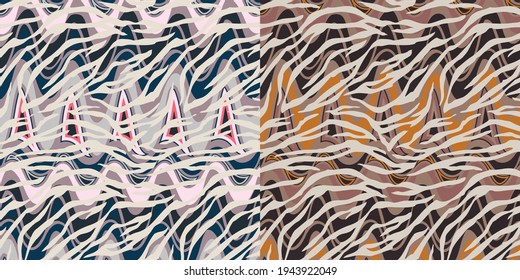 Abstract with zebra fur print. Vector illustration. Exotic wild animalistic texture. 