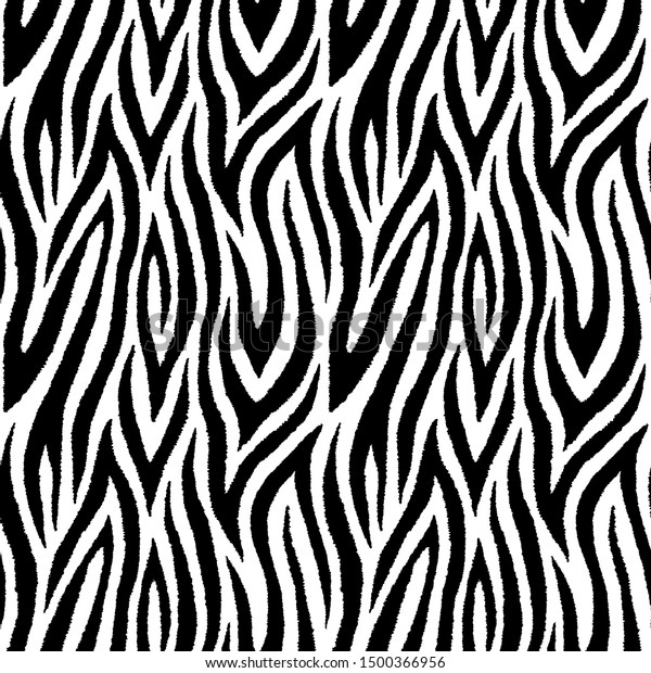 Abstract Zebra Fur Seamless Pattern Exotic Stock Vector Royalty Free 1500366956 White deer sketch, grey deer digital wallpaper, geometry, wireframe. shutterstock