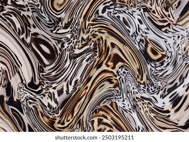 Abstract zebra, leopard textured wavy pattern. animal skin design. wildlife print. exotic africa safari. colorful wavy lines. for scarf, rug, bandana, fabric, backdrop, surface, textile, dress