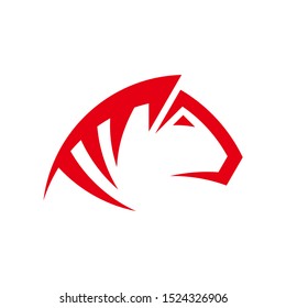 Abstract Zebra Logo Design Template