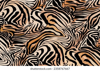 Abstract zebra pattern. Vector Illustration