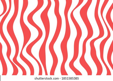 Abstract zebra print background. Vector illustration of stripes with optical illusion, op art.