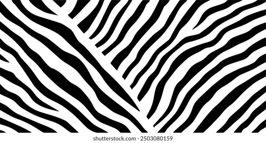 Abstract zebra print pattern vector. Minimal zebra skin texture background.