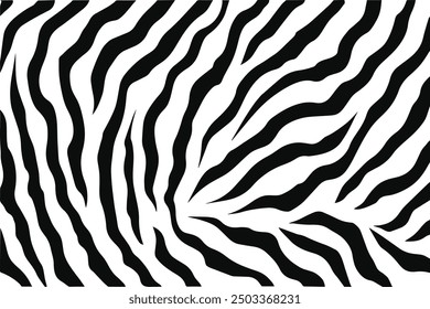 Abstract zebra print pattern vector. Animal skin texture.